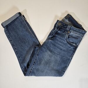 Kut From‎ The Kloth Womens Jeans Size 0 Crop Skinny Boyfriend Medium Wash Denim